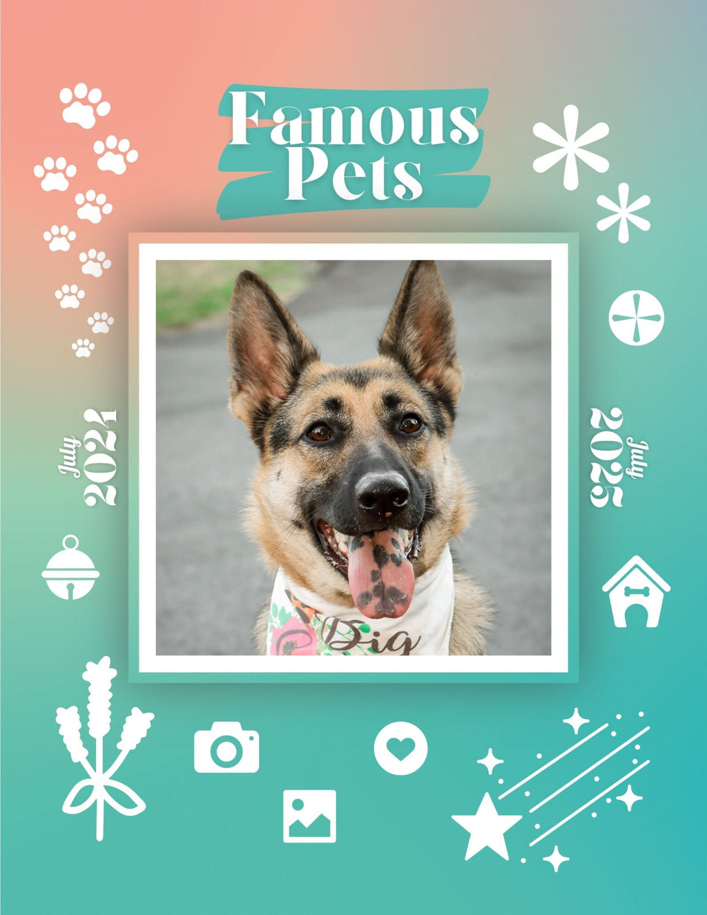 Famous Pets: July 2024-July 2025 Wall Calendar (Pre-Order)