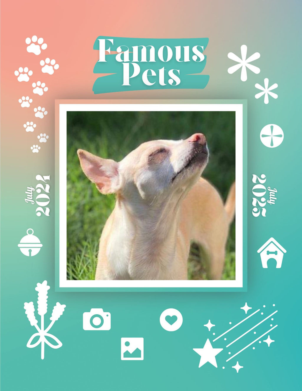 Famous Pets: July 2024-July 2025 Wall Calendar (Pre-Order)