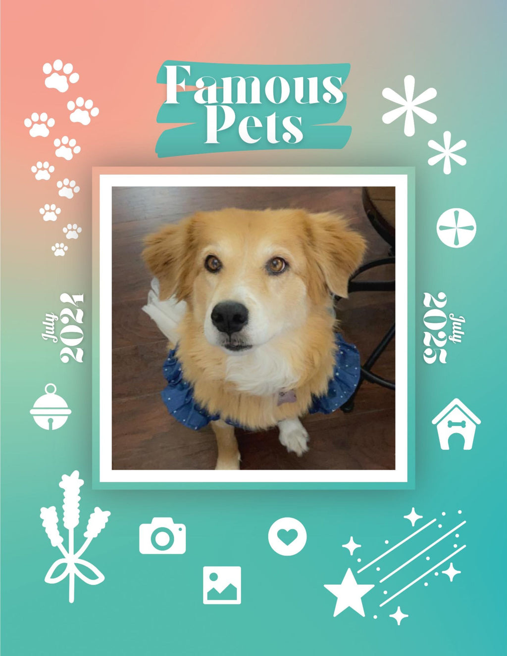 Famous Pets: July 2024-July 2025 Wall Calendar (Pre-Order)