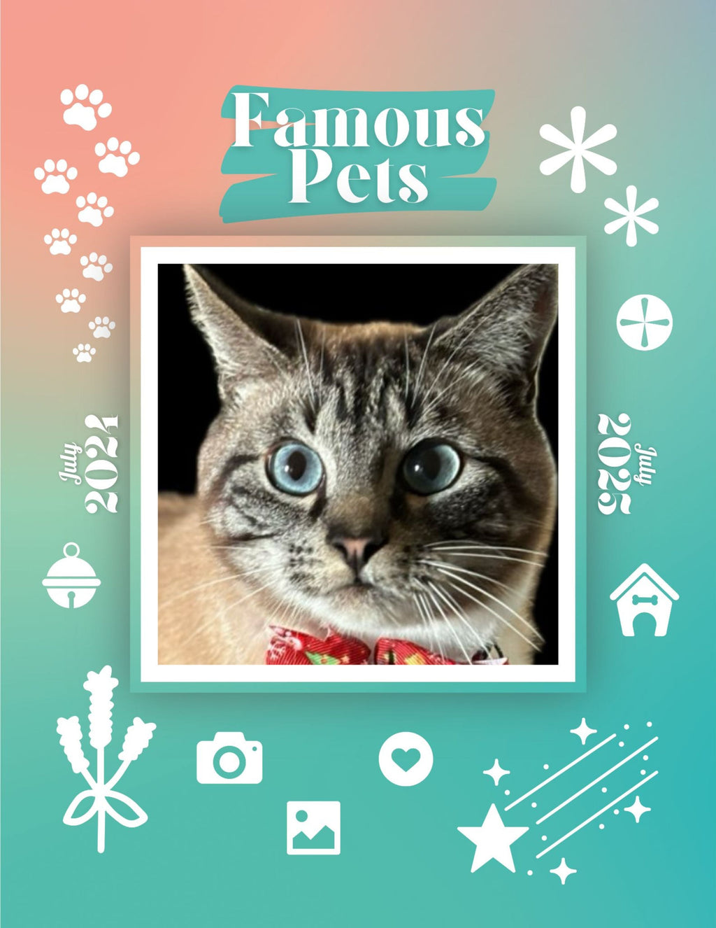 Famous Pets: July 2024-July 2025 Wall Calendar (Pre-Order)