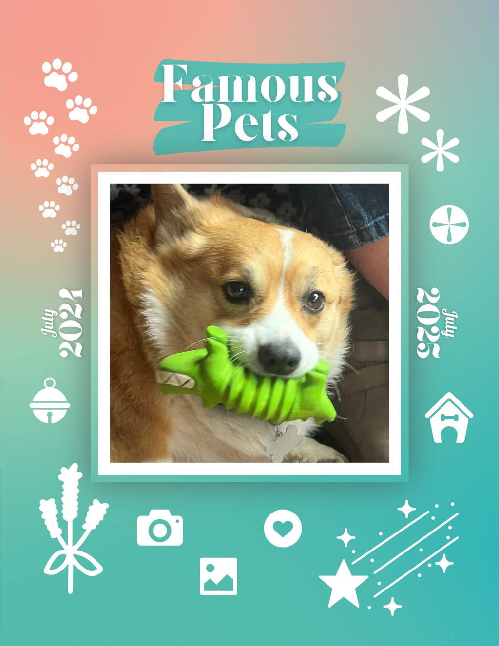 Famous Pets: July 2024-July 2025 Wall Calendar (Pre-Order)