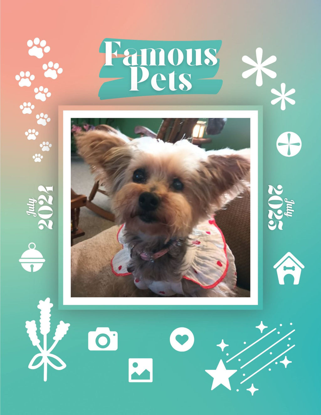 Famous Pets: July 2024-July 2025 Wall Calendar (Pre-Order)