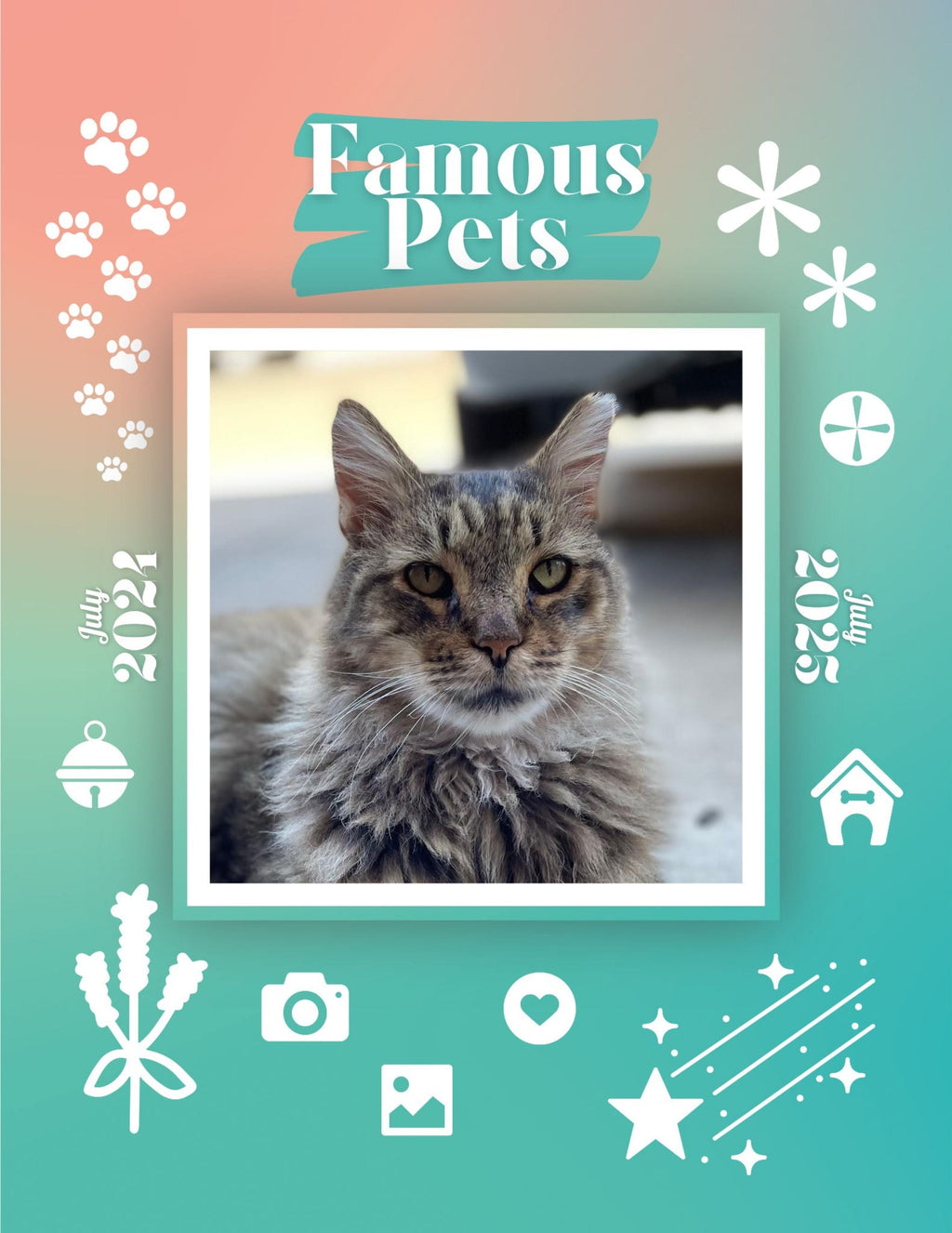 Famous Pets: July 2024-July 2025 Wall Calendar (Pre-Order)