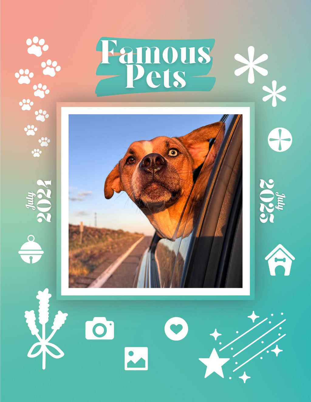 Famous Pets: July 2024-July 2025 Wall Calendar (Pre-Order)