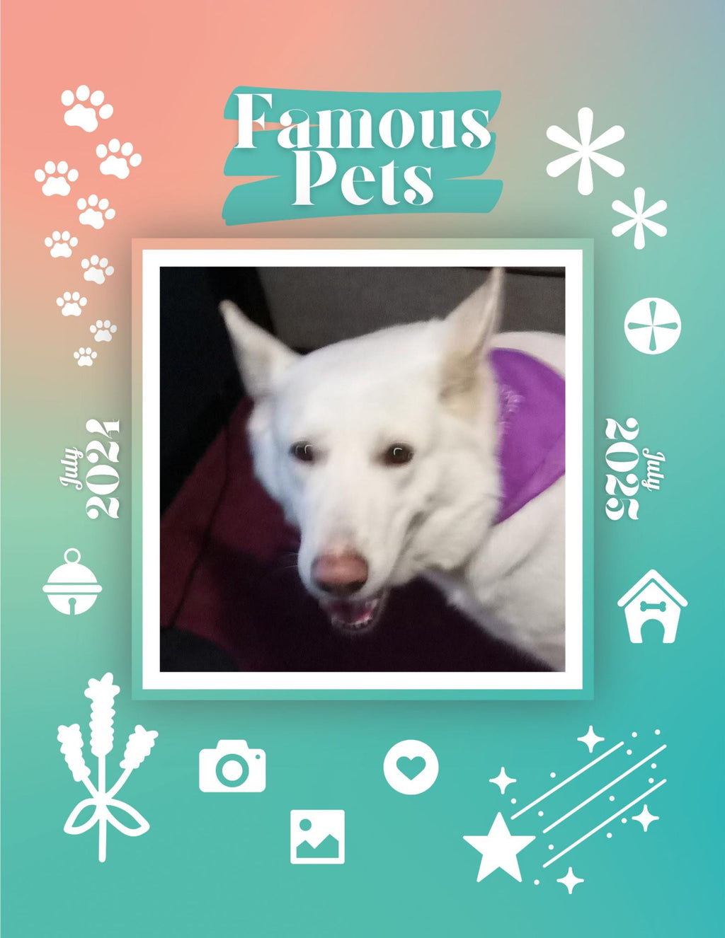 Famous Pets: July 2024-July 2025 Wall Calendar (Pre-Order)