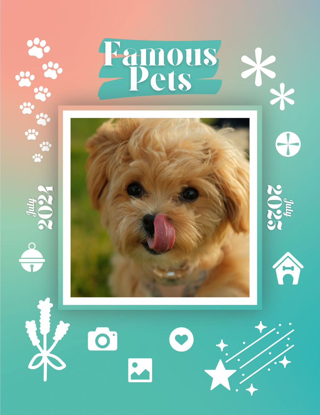 Famous Pets: July 2024-July 2025 Wall Calendar (Pre-Order)