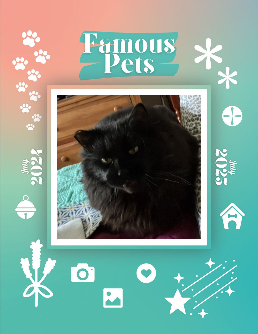 Famous Pets: July 2024-July 2025 Wall Calendar (Pre-Order)