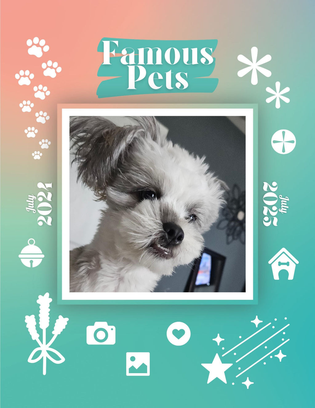 Famous Pets: July 2024-July 2025 Wall Calendar (Pre-Order)
