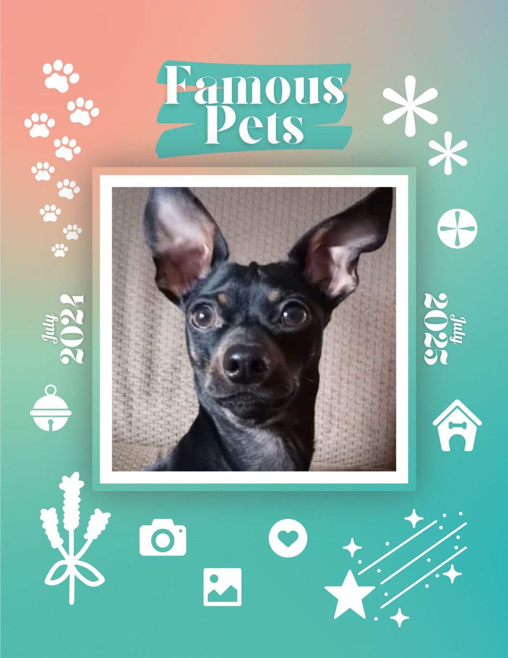 Famous Pets: July 2024-July 2025 Wall Calendar (Pre-Order)