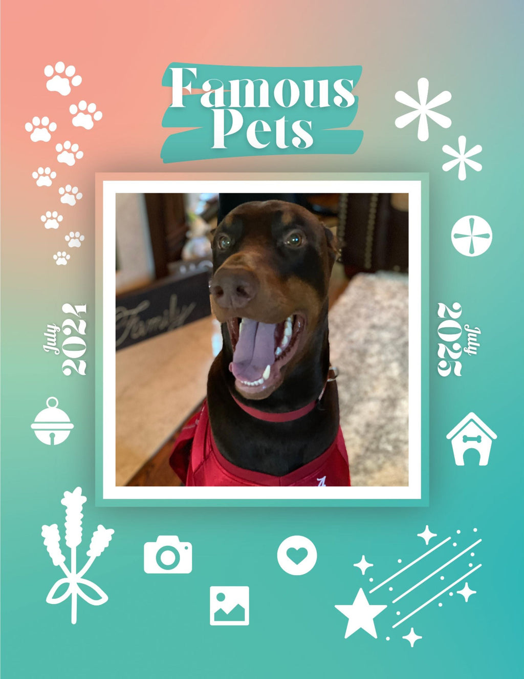 Famous Pets: July 2024-July 2025 Wall Calendar (Pre-Order)