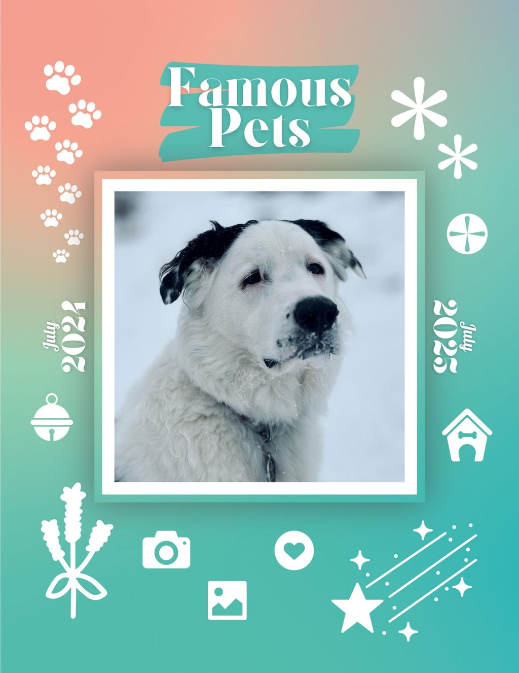 Famous Pets: July 2024-July 2025 Wall Calendar (Pre-Order)