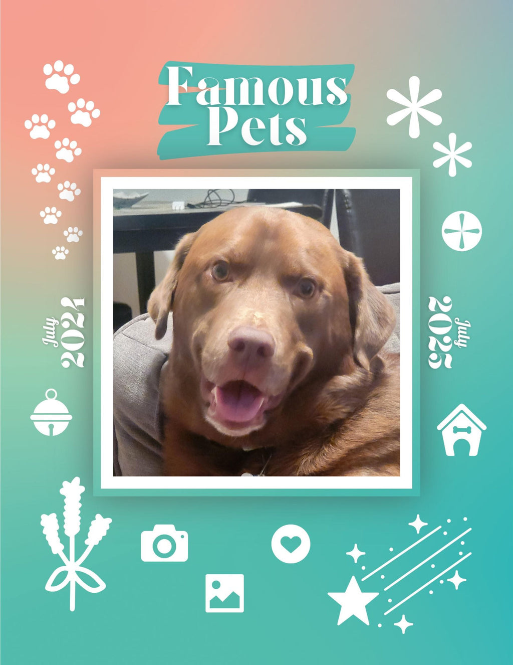 Famous Pets: July 2024-July 2025 Wall Calendar (Pre-Order)