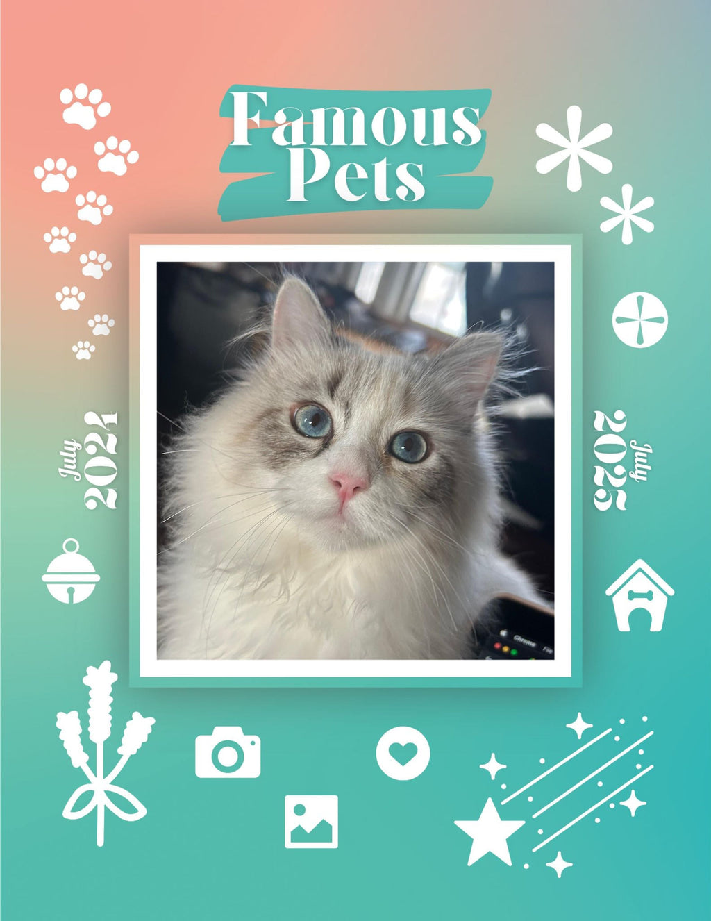 Famous Pets: July 2024-July 2025 Wall Calendar (Pre-Order)