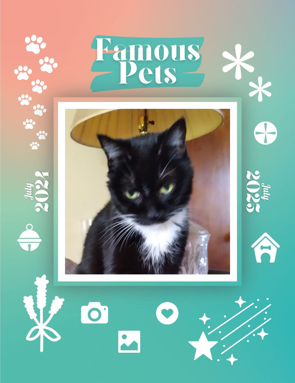 Famous Pets: July 2024-July 2025 Wall Calendar (Pre-Order)