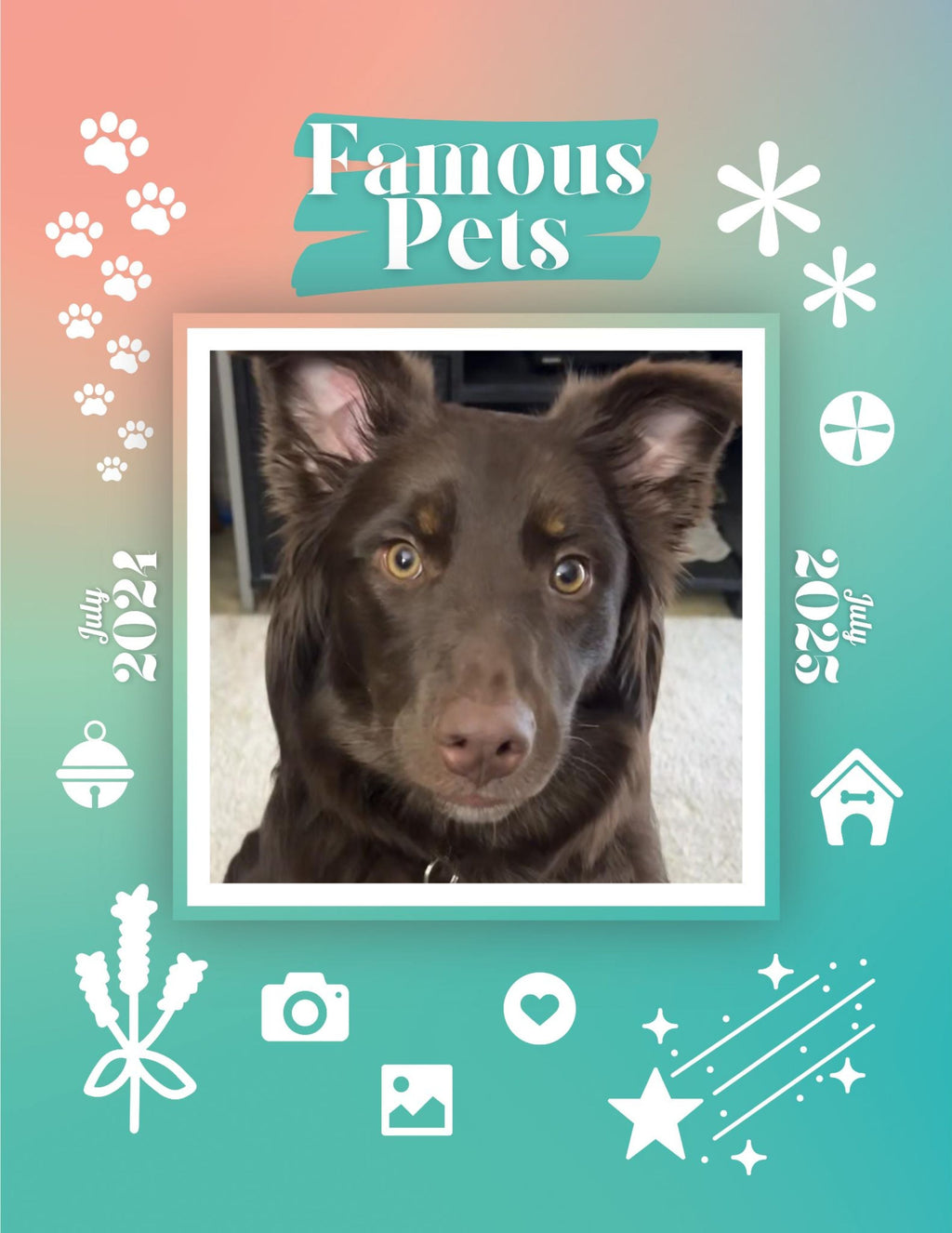 Famous Pets: July 2024-July 2025 Wall Calendar (Pre-Order)