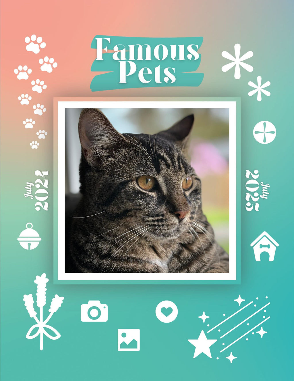 Famous Pets: July 2024-July 2025 Wall Calendar (Pre-Order)