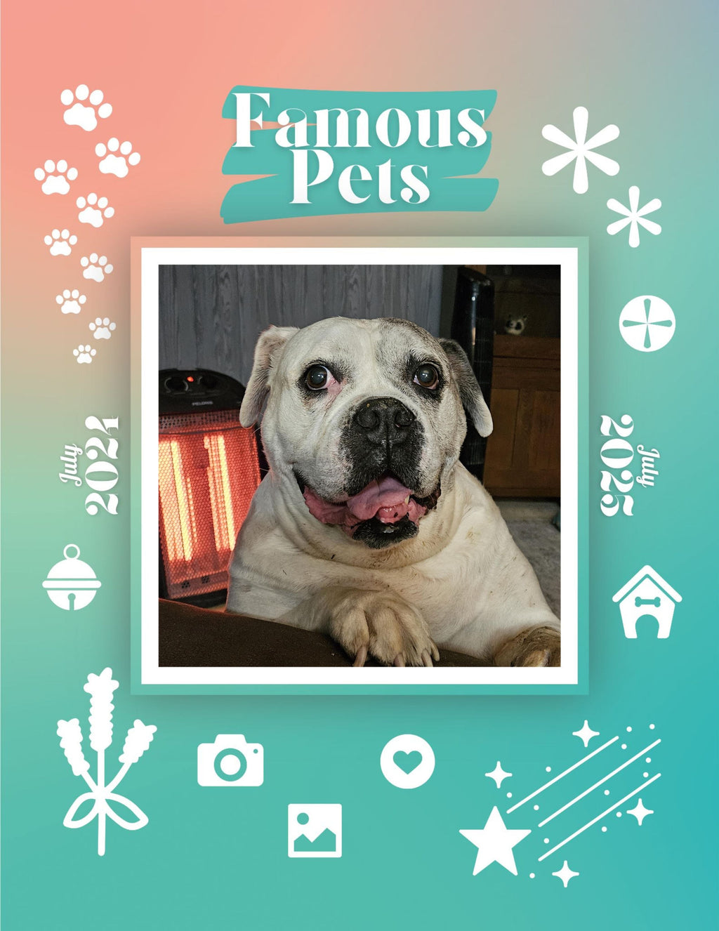 Famous Pets: July 2024-July 2025 Wall Calendar (Pre-Order)