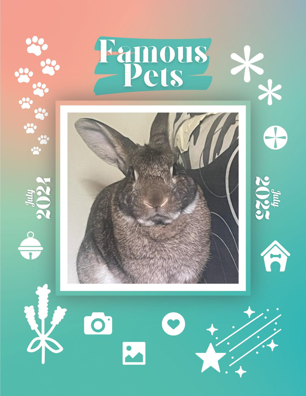 Famous Pets: July 2024-July 2025 Wall Calendar (Pre-Order)