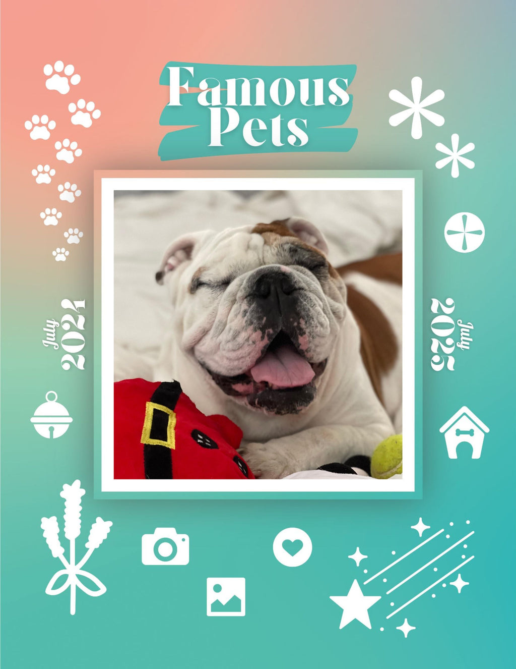 Famous Pets: July 2024-July 2025 Wall Calendar (Pre-Order)
