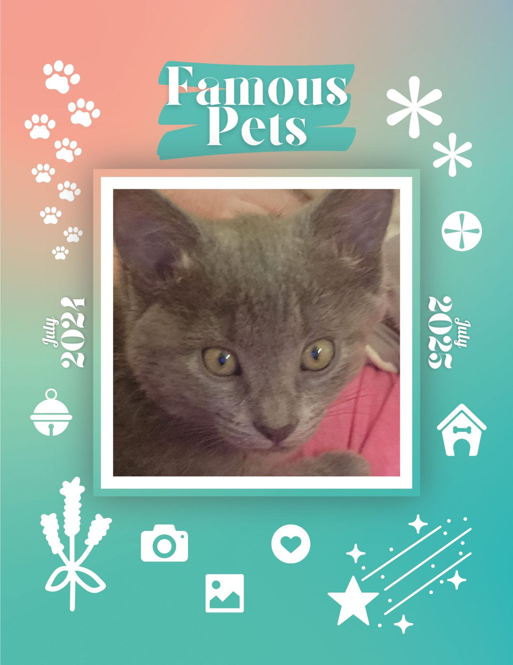 Famous Pets: July 2024-July 2025 Wall Calendar (Pre-Order)