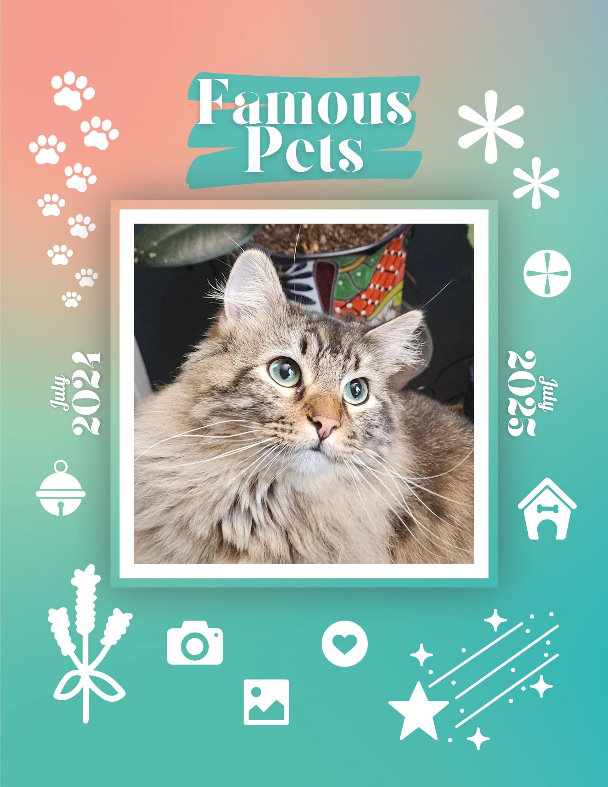 Famous Pets: July 2024-July 2025 Wall Calendar (Pre-Order)
