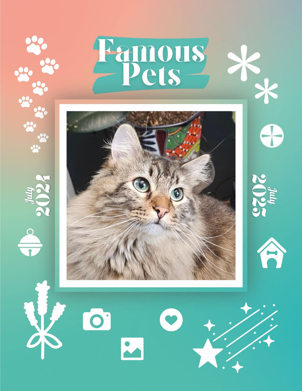 Famous Pets: July 2024-July 2025 Wall Calendar (Pre-Order)