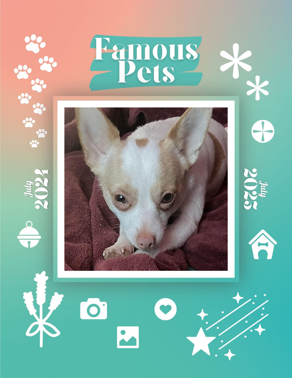 Famous Pets: July 2024-July 2025 Wall Calendar (Pre-Order)