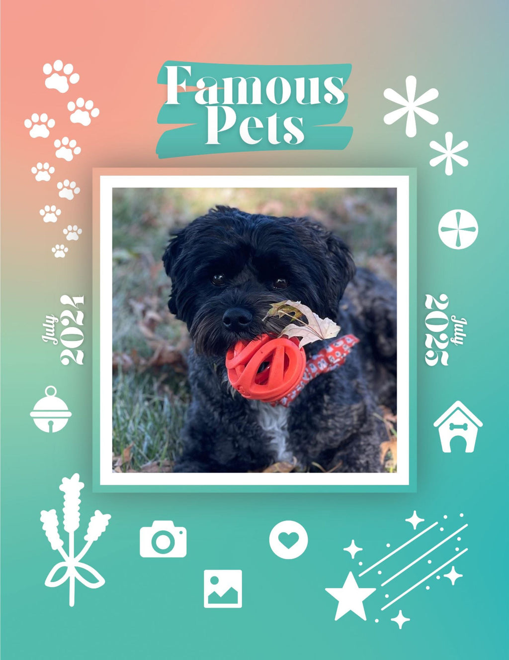 Famous Pets: July 2024-July 2025 Wall Calendar (Pre-Order)
