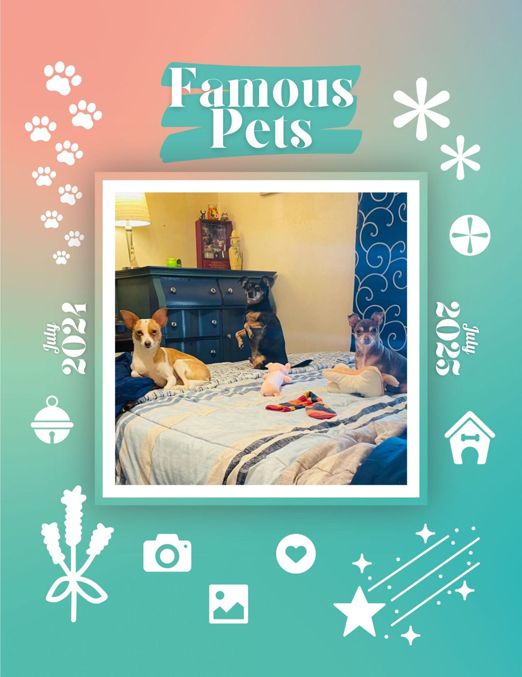 Famous Pets: July 2024-July 2025 Wall Calendar (Pre-Order)