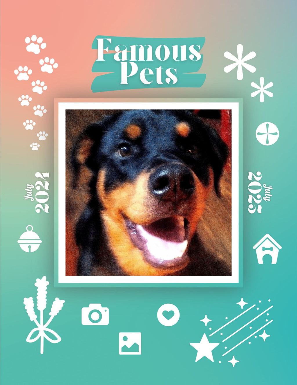 Famous Pets: July 2024-July 2025 Wall Calendar (Pre-Order)