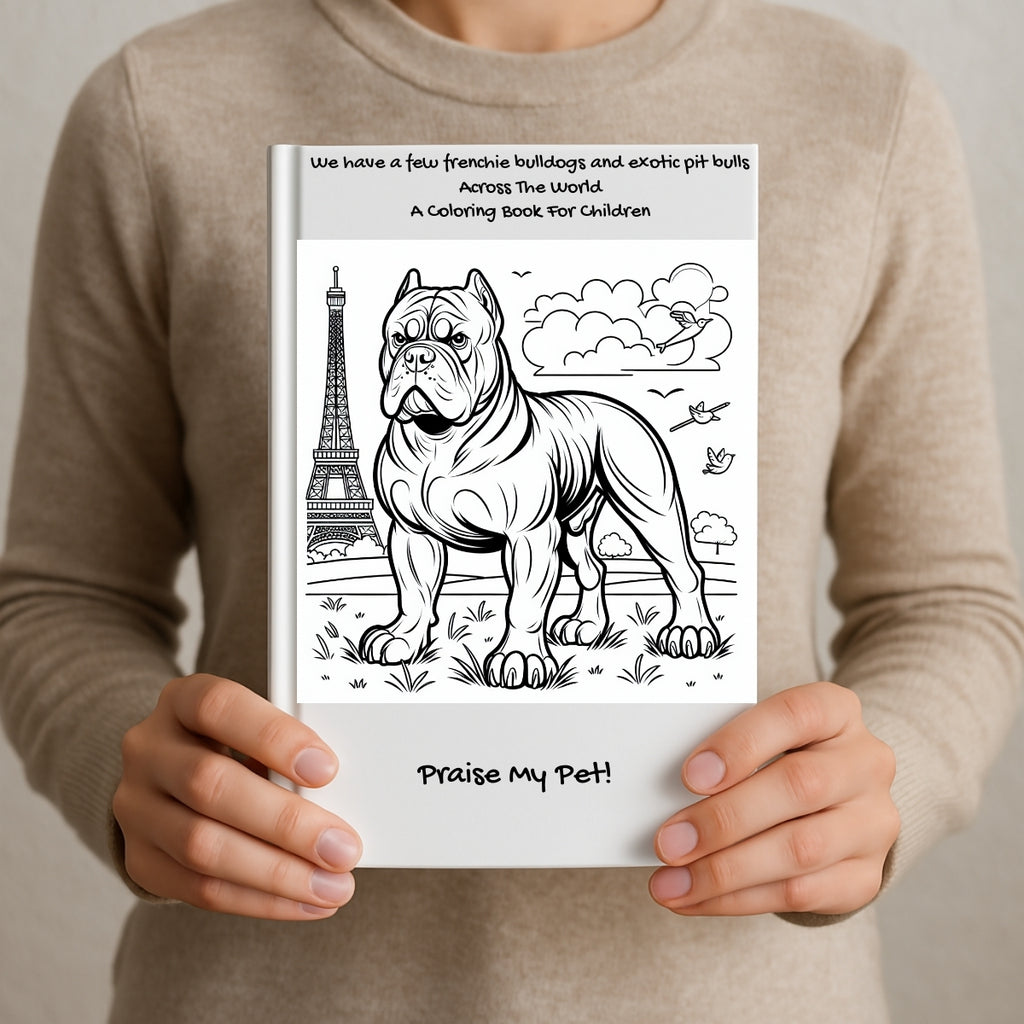 We have a few frenchie bulldogs and exotic pit bulls Across The World: A Coloring Book For Children