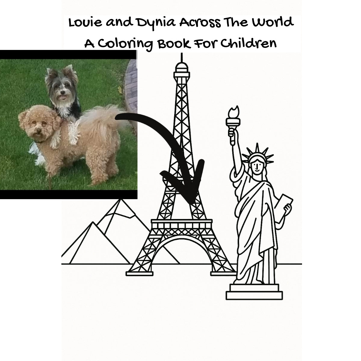 Louie and Dynia Across The World: A Coloring Book For Children