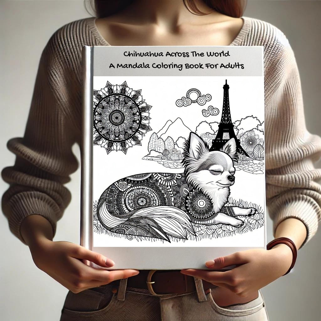 Chihuahua Across The World: A Mandala Coloring Book For Adults