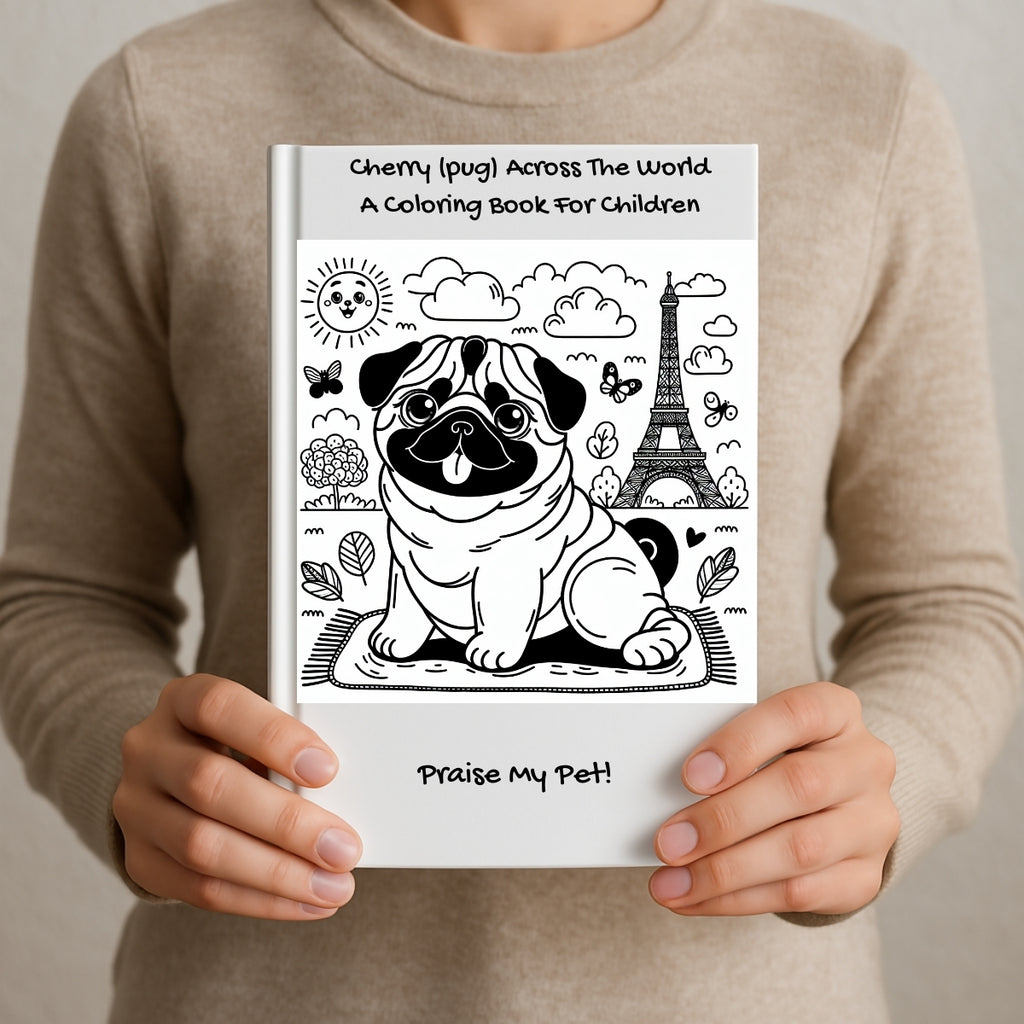 Cherry (pug) Across The World: A Coloring Book For Children
