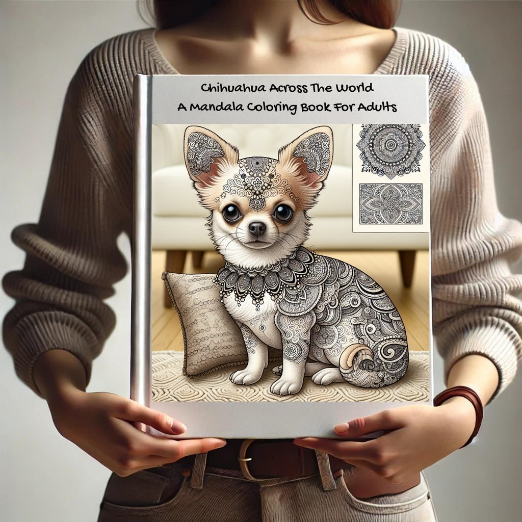 Chihuahua Across The World: A Mandala Coloring Book For Adults