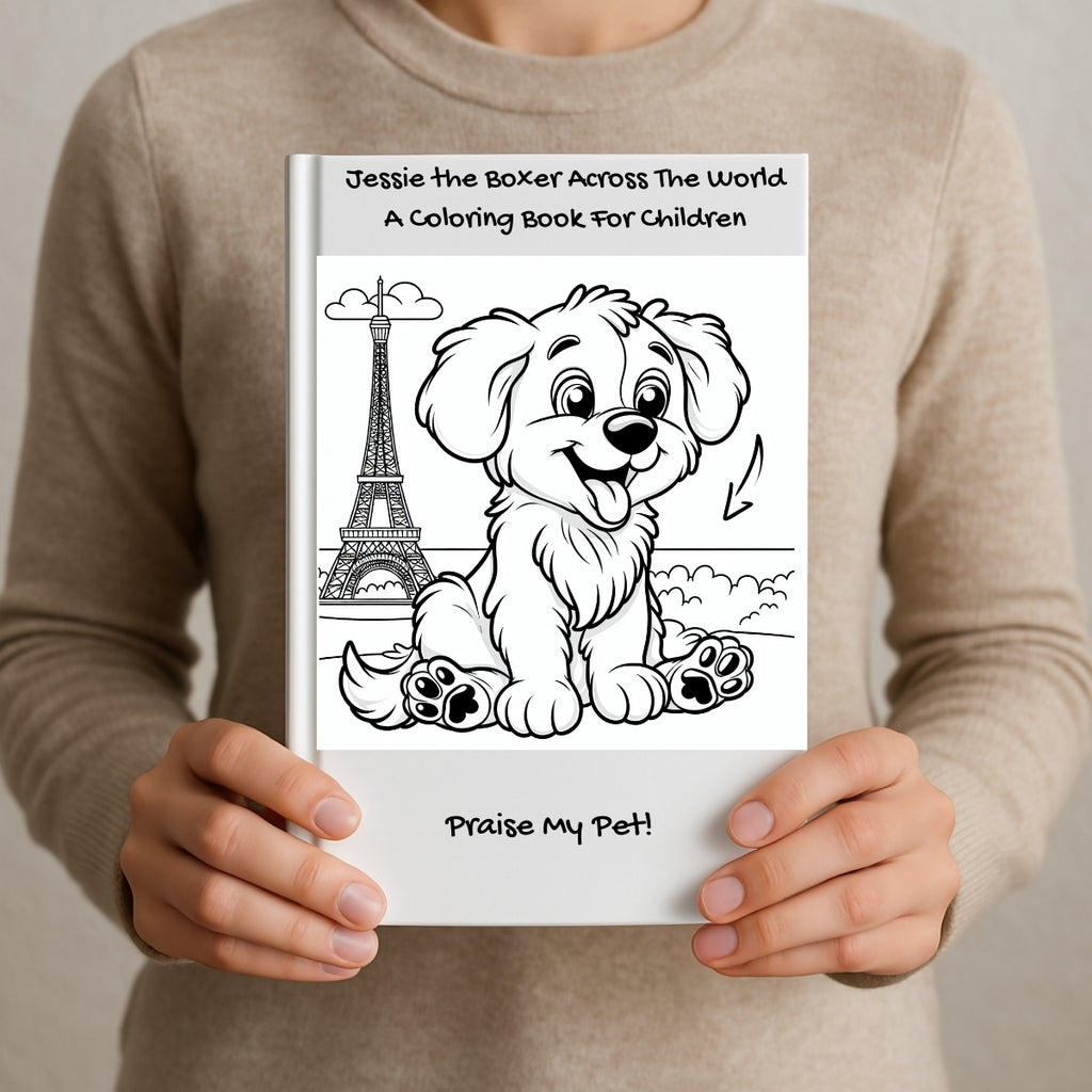 Jessie the Boxer Across The World: A Coloring Book For Children