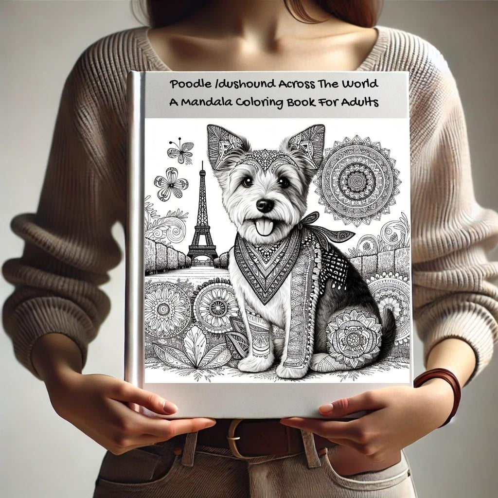 Poodle  /dushound Across The World: A Mandala Coloring Book For Adults
