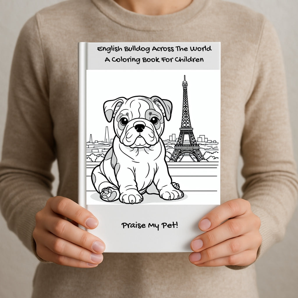 English Bulldog Across The World: A Coloring Book For Children