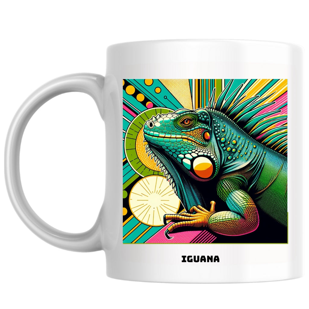Iguana the Magnificent: Pop Art Coffee Mug