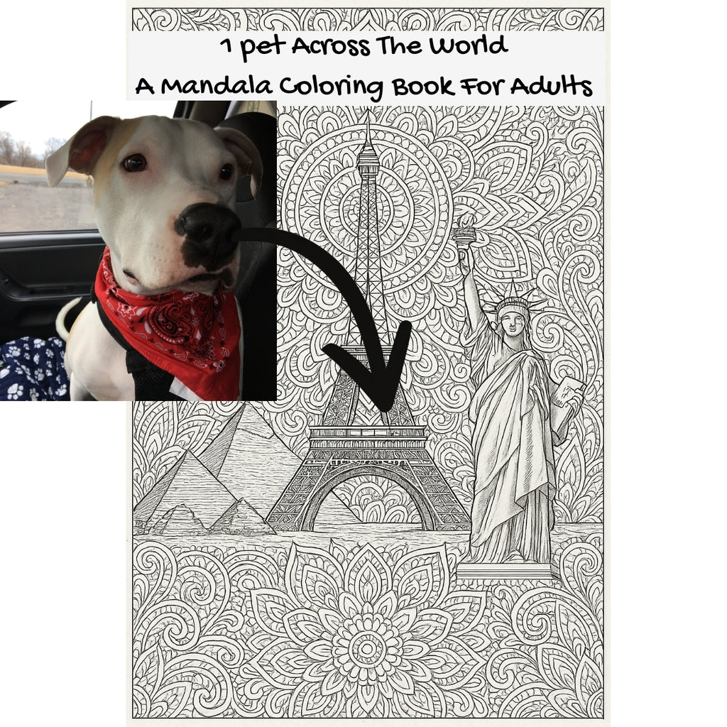 1 pet Across The World: A Mandala Coloring Book For Adults