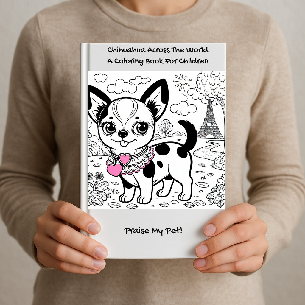 Chihuahua Across The World: A Coloring Book For Children