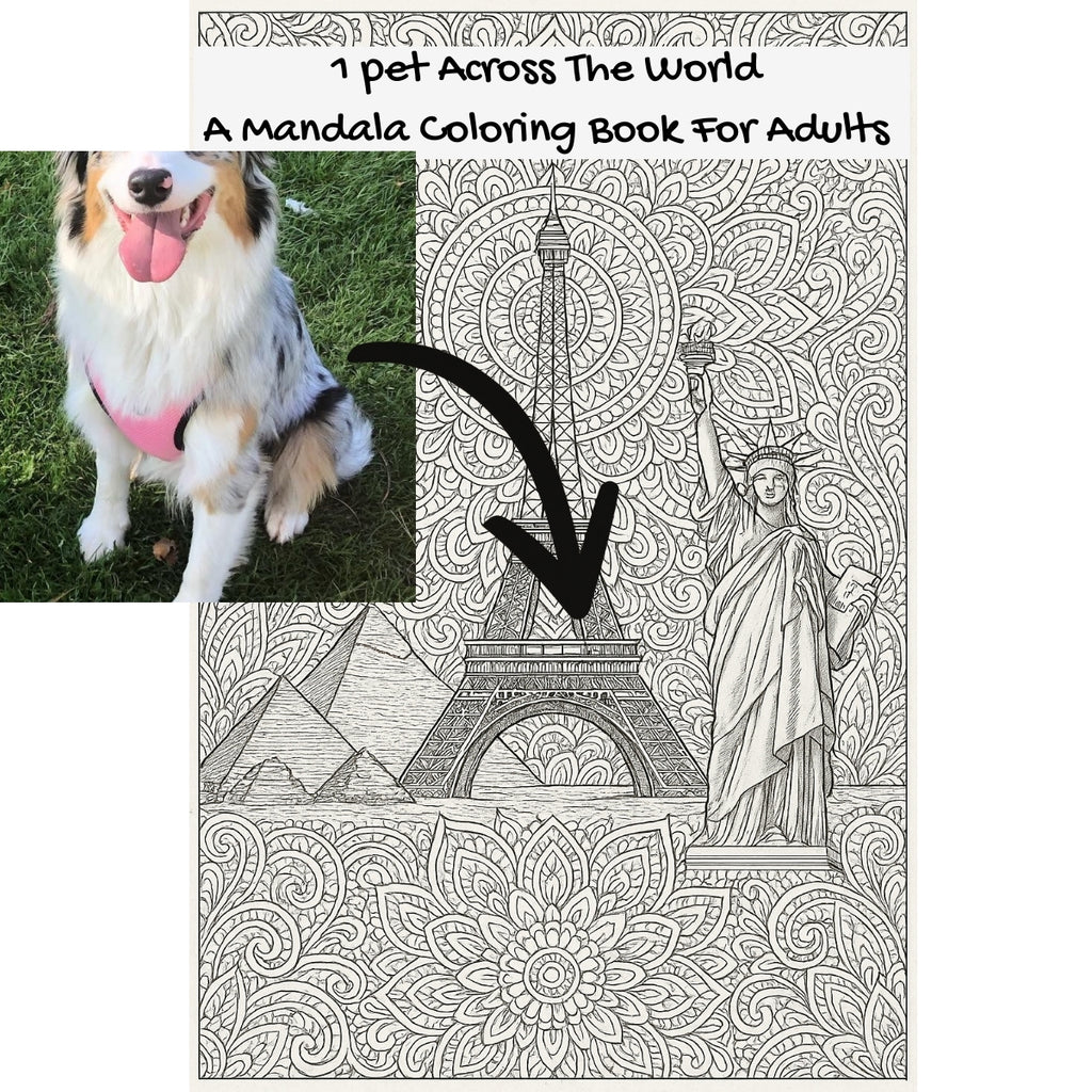 1 pet Across The World: A Mandala Coloring Book For Adults