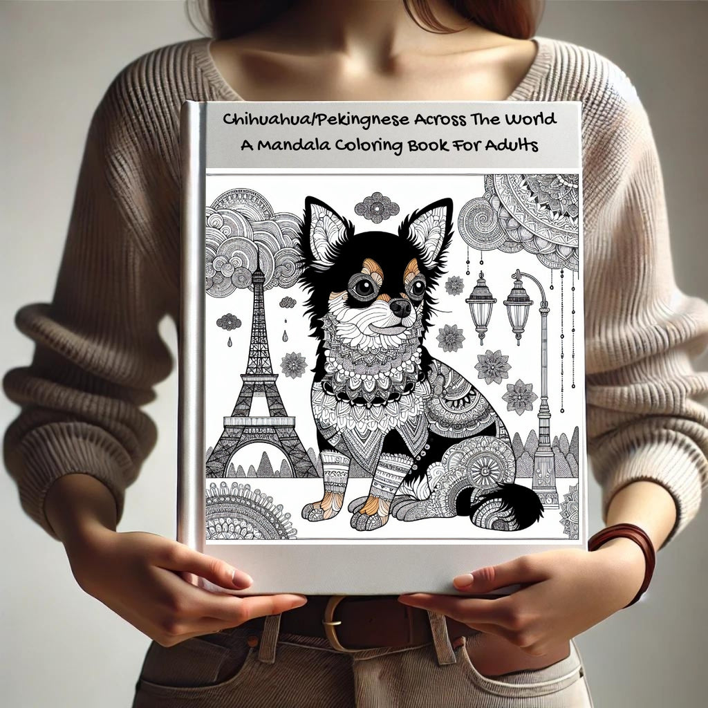 Chihuahua/Pekingnese Across The World: A Mandala Coloring Book For Adults