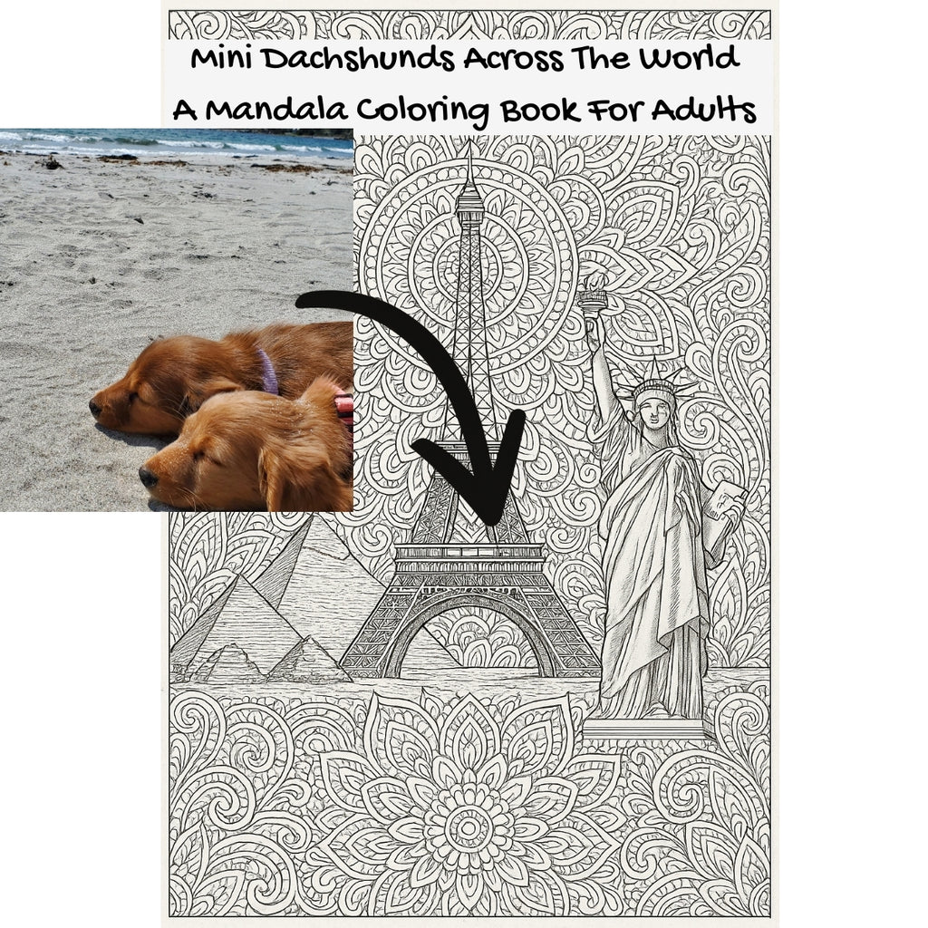 Mini Dachshunds Across The World: A Mandala Coloring Book For Adults