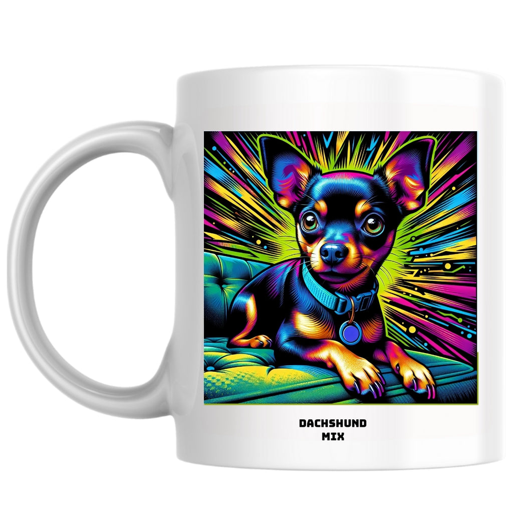 Dachshund mix the Magnificent: Pop Art Coffee Mug