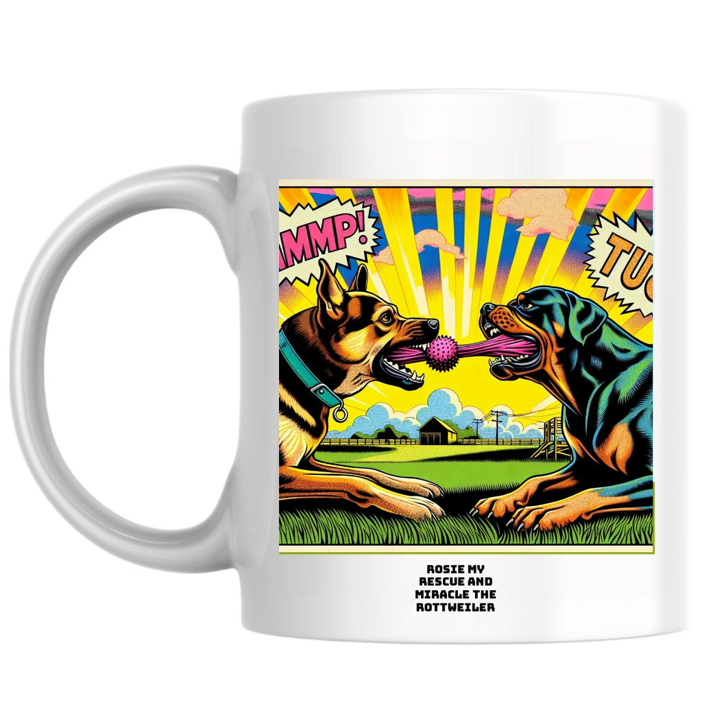 Rosie My Rescue And Miracle The Rottweiler the Magnificent: Pop Art Coffee Mug