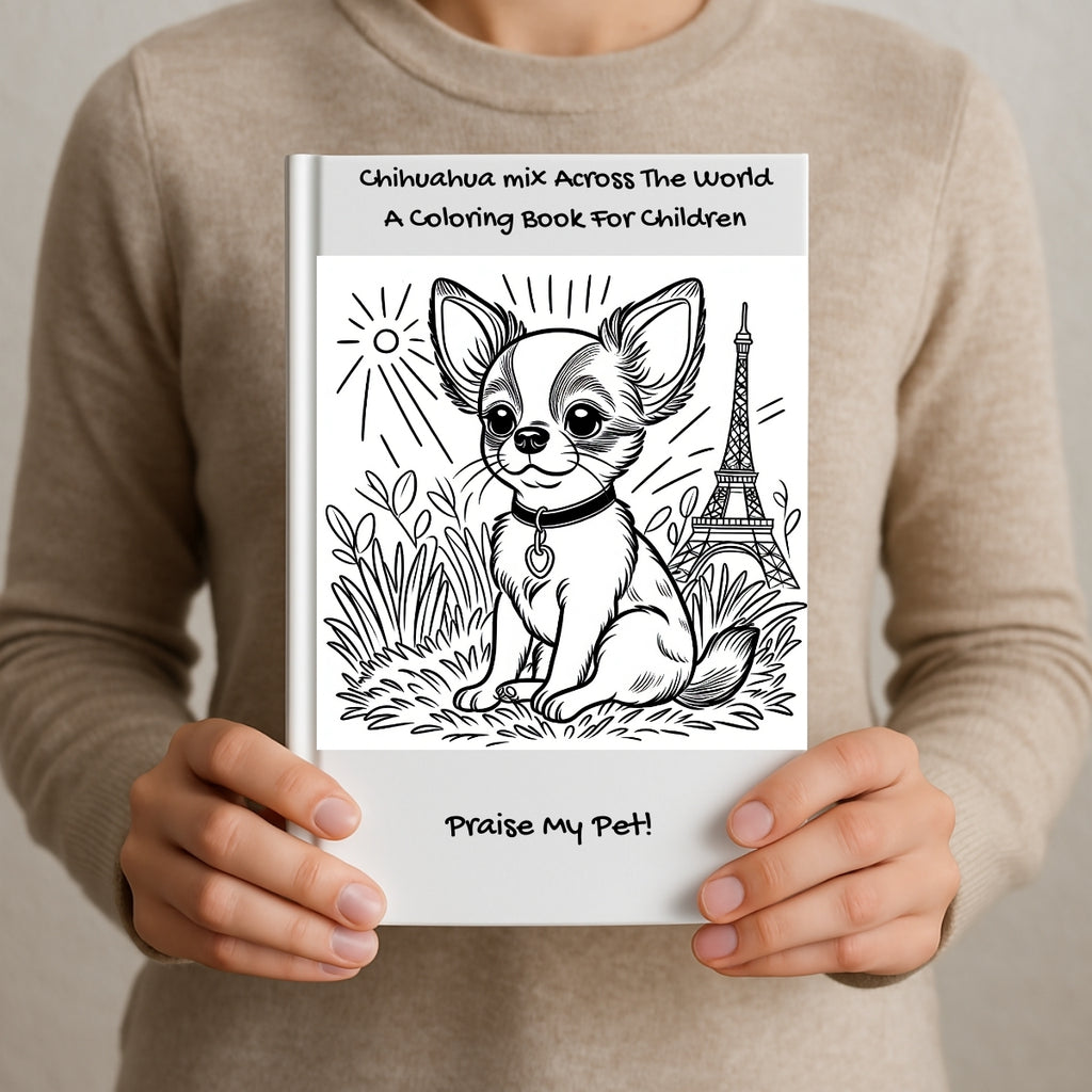 Chihuahua mix Across The World: A Coloring Book For Children