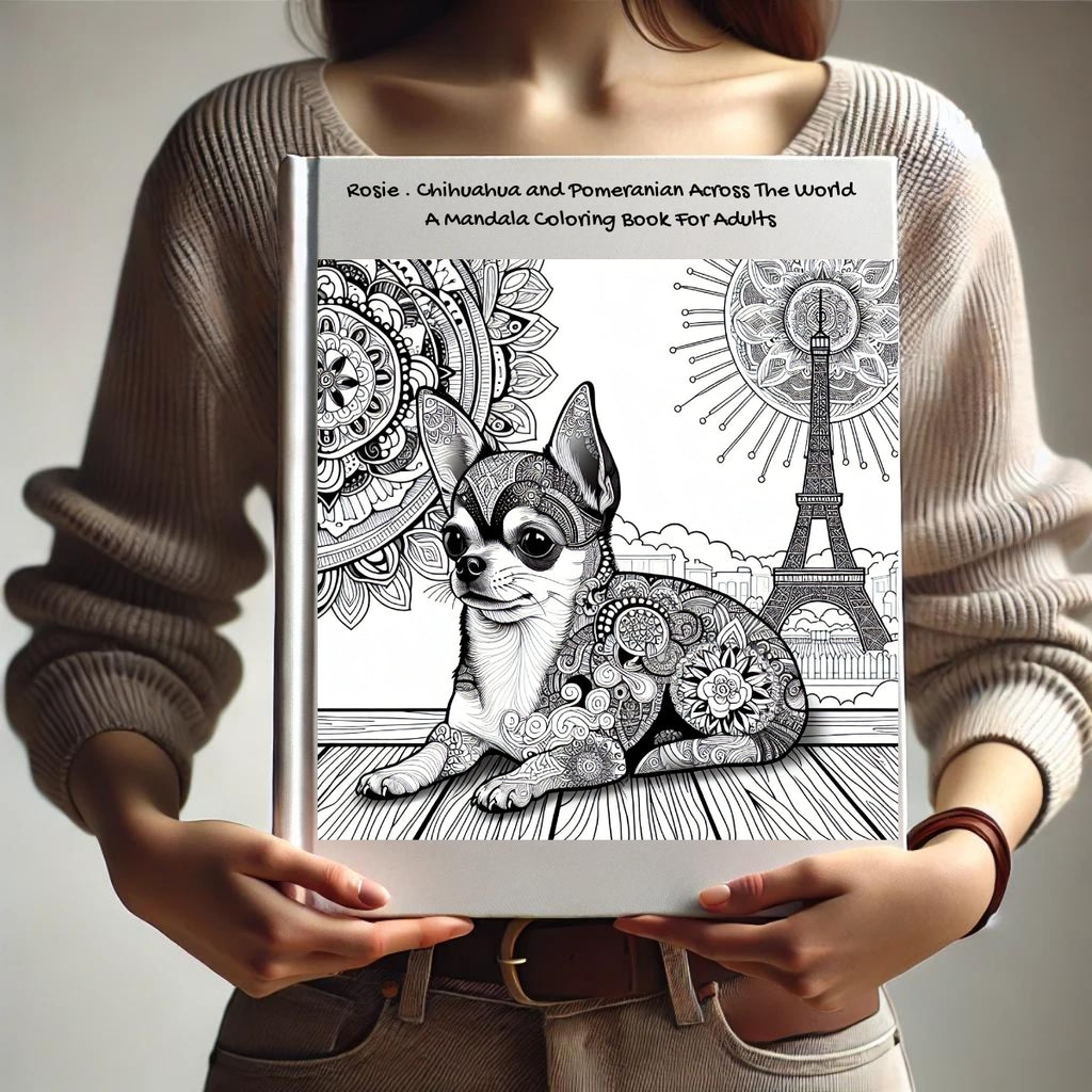 Rosie . Chihuahua and Pomeranian Across The World: A Mandala Coloring Book For Adults