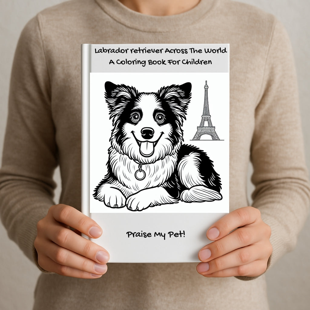 Labrador retriever Across The World: A Coloring Book For Children