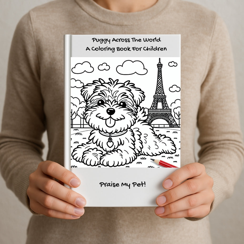 Puggy Across The World: A Coloring Book For Children